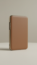 Leather Phone Case with Brushed Metal Accent