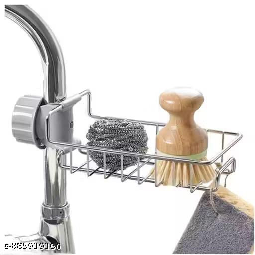 NutmegBear™ Adjustable Faucet Sink Sponge Holder