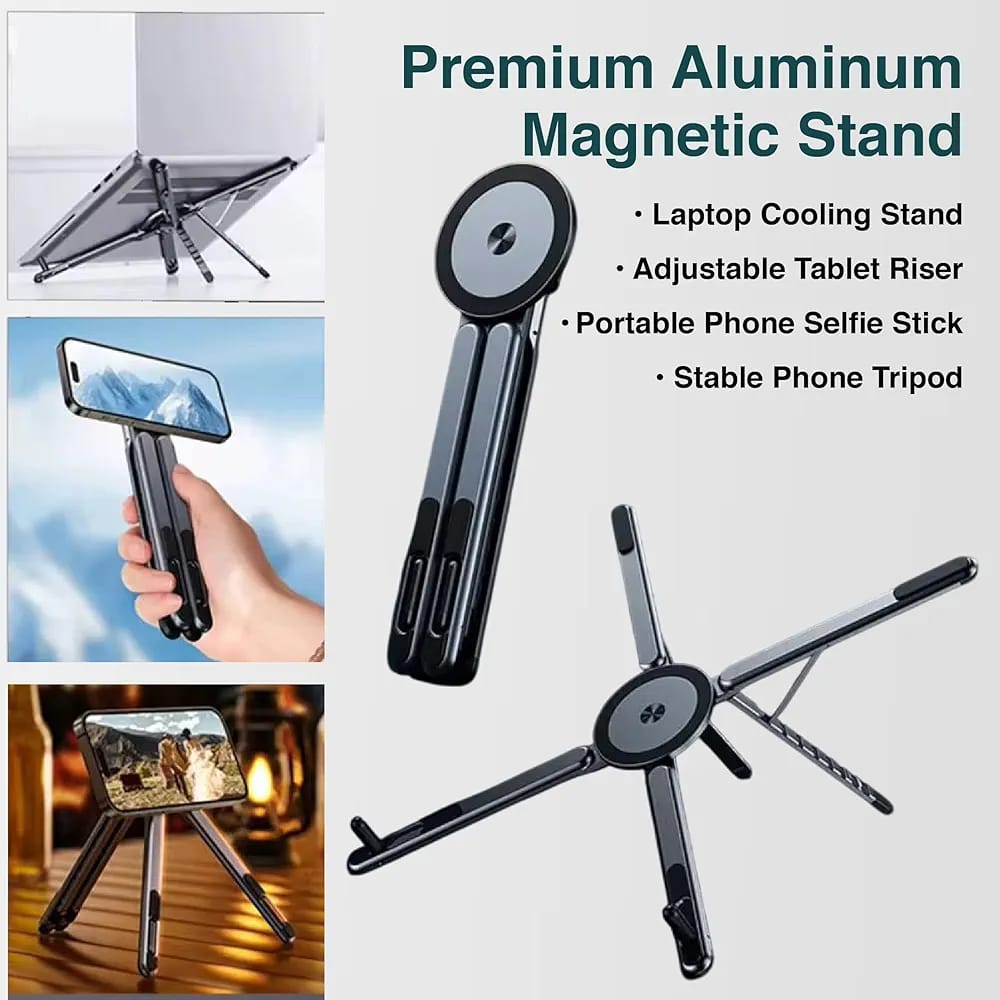 NutmegBear™ 360° Foldable Magnetic Phone & Tablet Stand