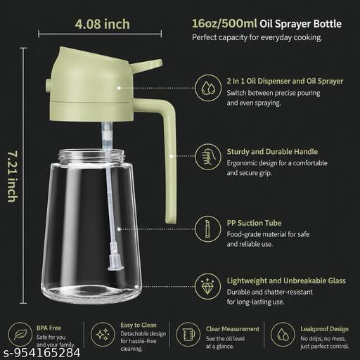 NutmegBear™ 2-in-1 Oil Sprayer & Pourer Bottle