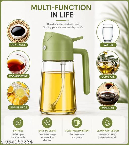 NutmegBear™ 2-in-1 Oil Sprayer & Pourer Bottle